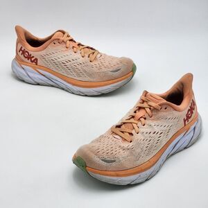 Hoka One One Clifton 8 Sneakers Orange Cantaloupe Women's Size 7.5